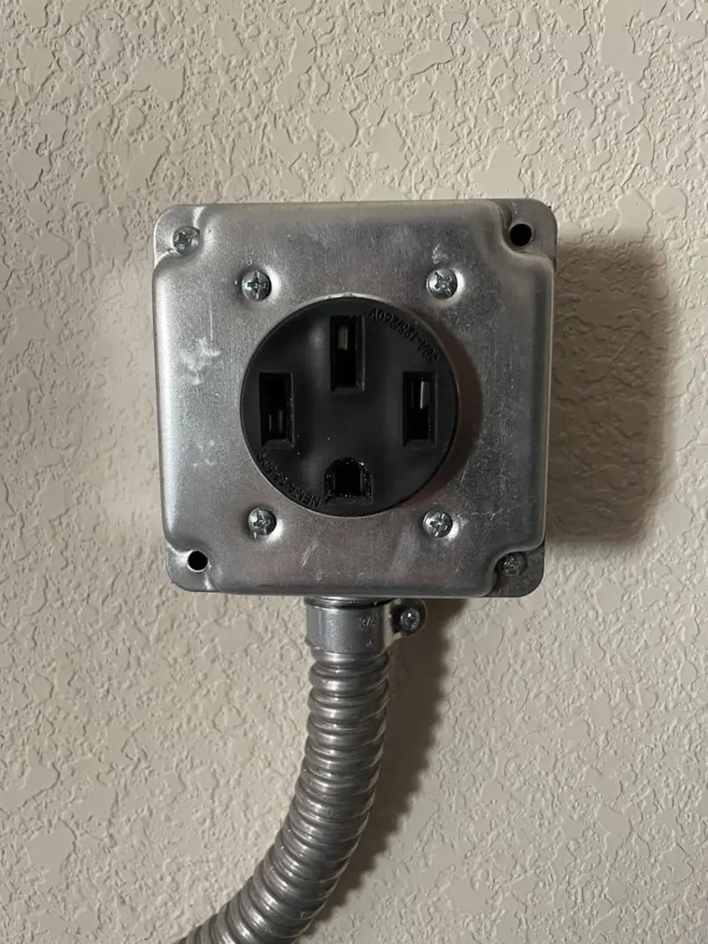 NEMA 14-50 outlet installed for Smart Home Electrical in Sunrise